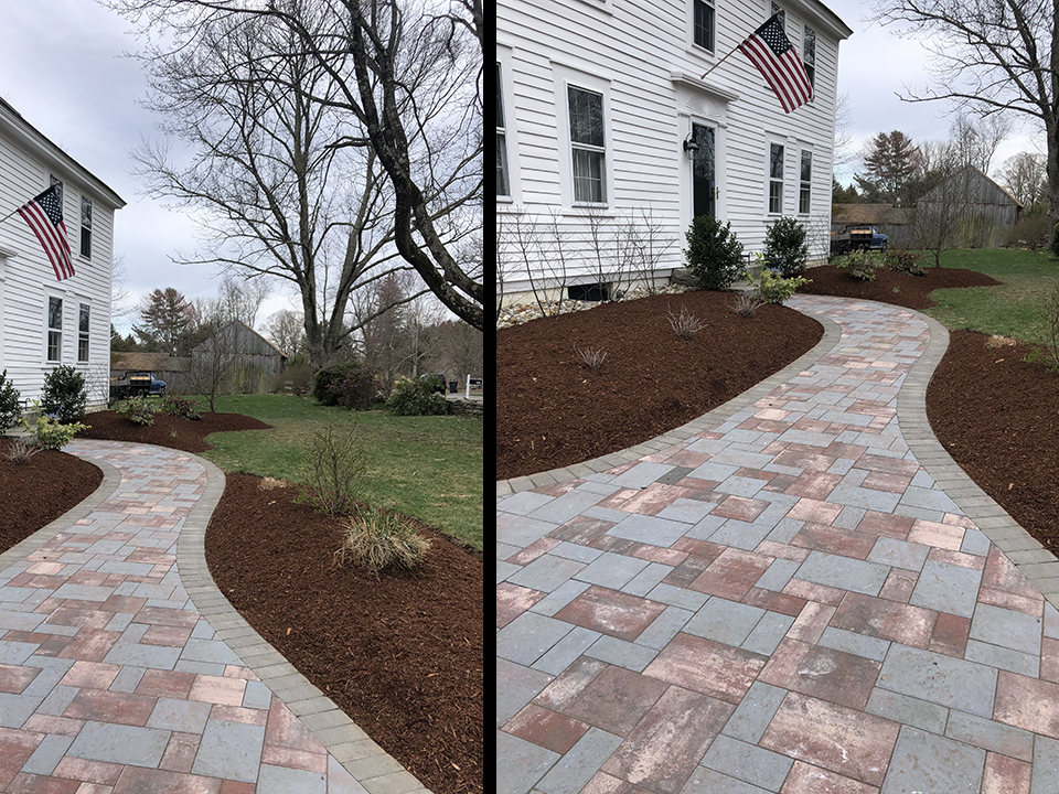 stone walkway design CT from TNT Landscaping & Excavation