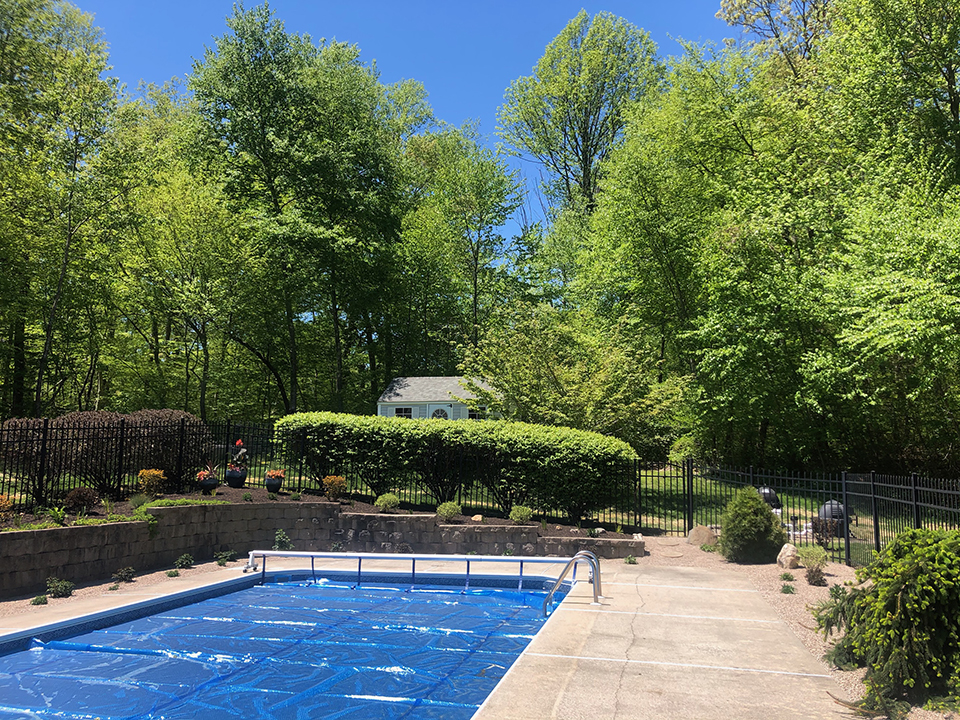 backyard pool landscaping CT from TNT Landscaping & Excavation