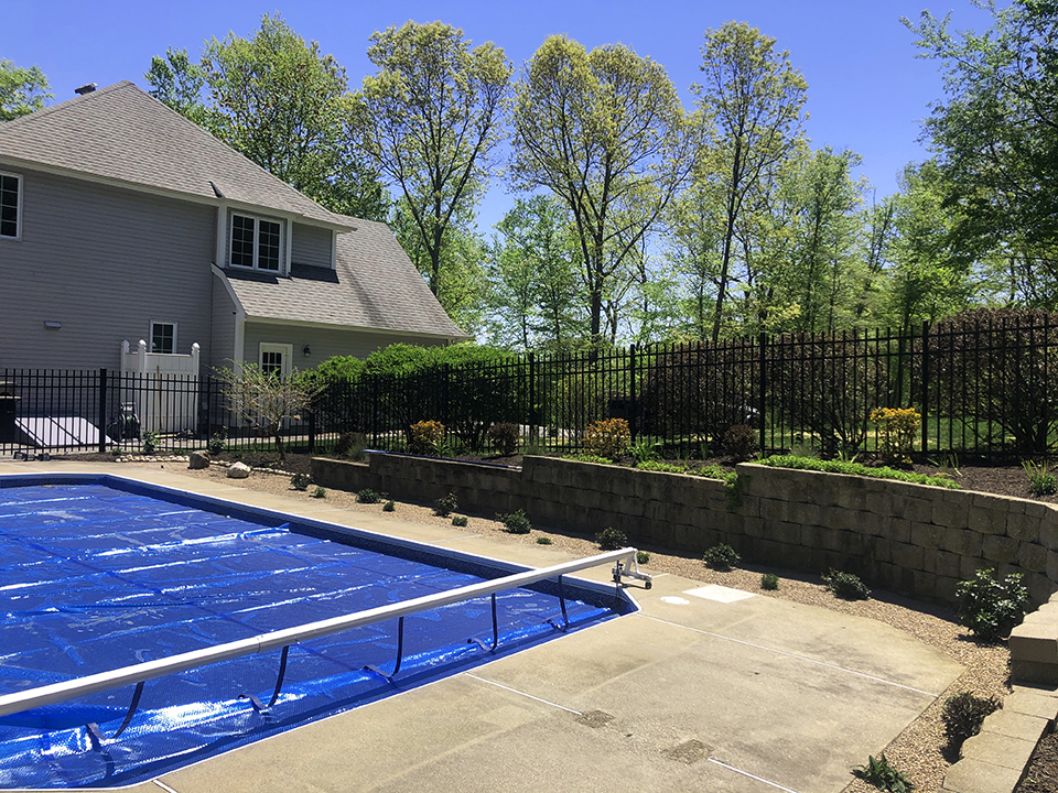 modern pool landscaping CT from TNT Landscaping & Excavation